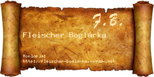 Fleischer Boglárka névjegykártya