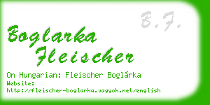 boglarka fleischer business card